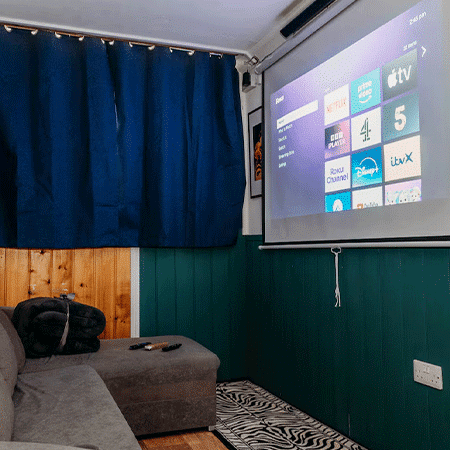 Cosy cinema room.