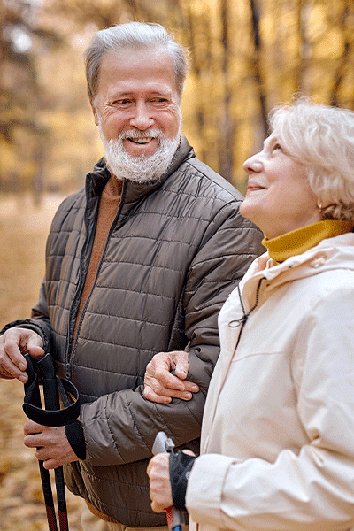 Older couple in countryside